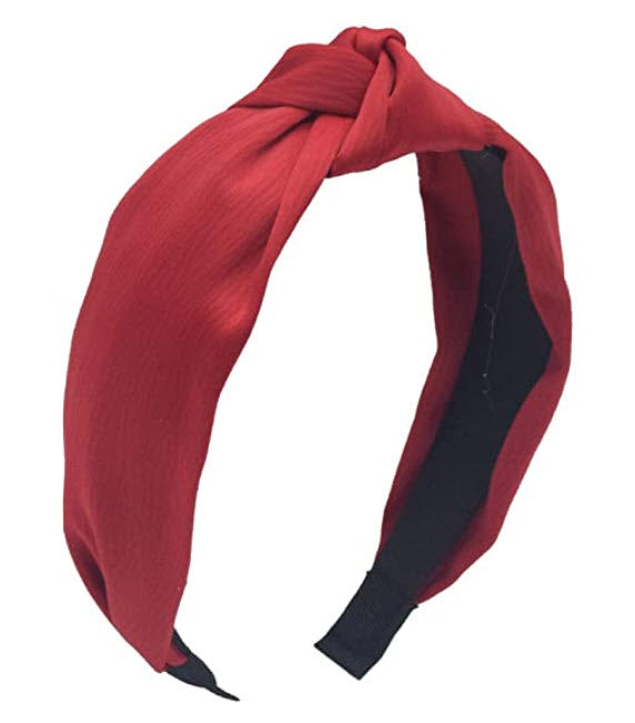 Red Satin Knotted Headband